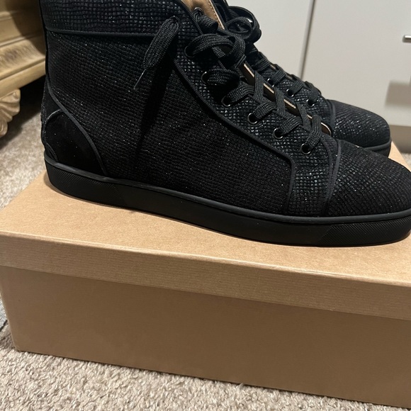 Men’s Christian Louboutin Fun Louis Flat black hi top - Picture 5 of 9